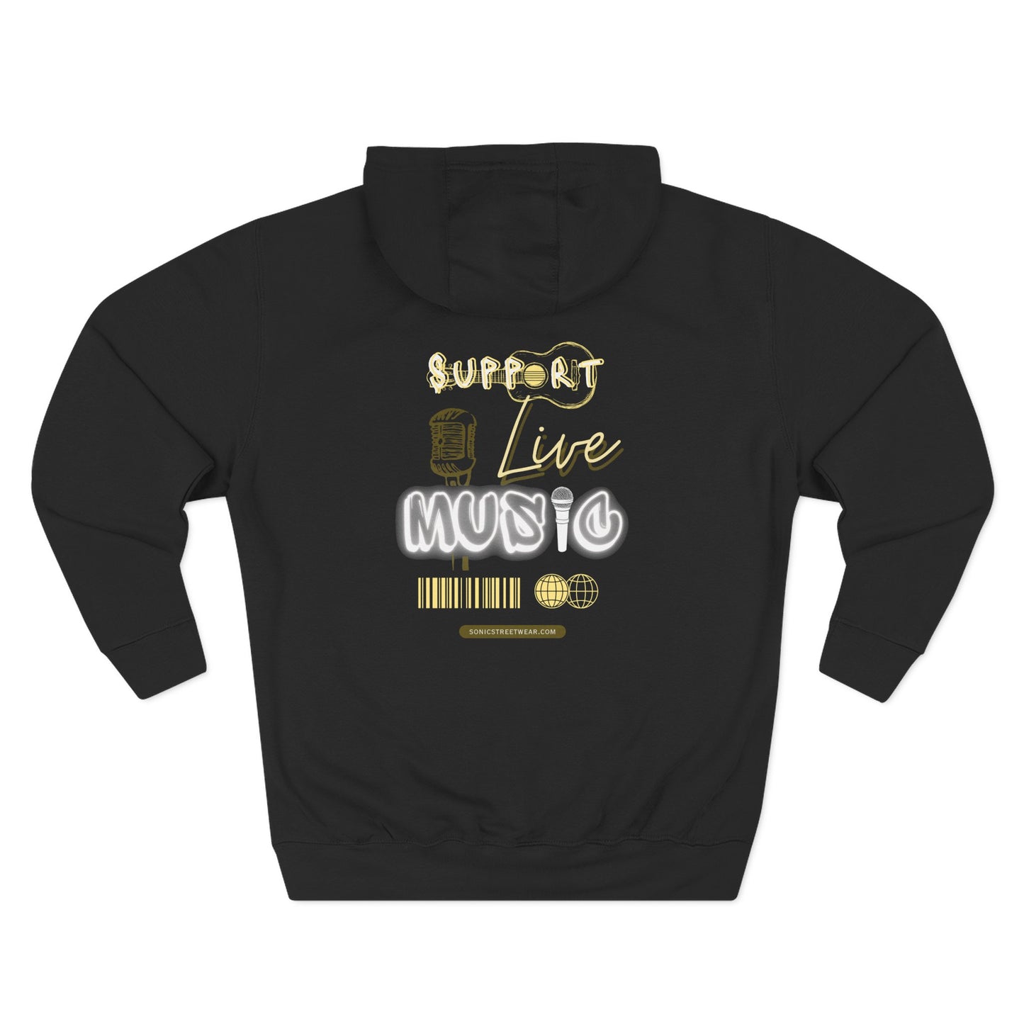 "Support Live Music" Graphic Hoodie