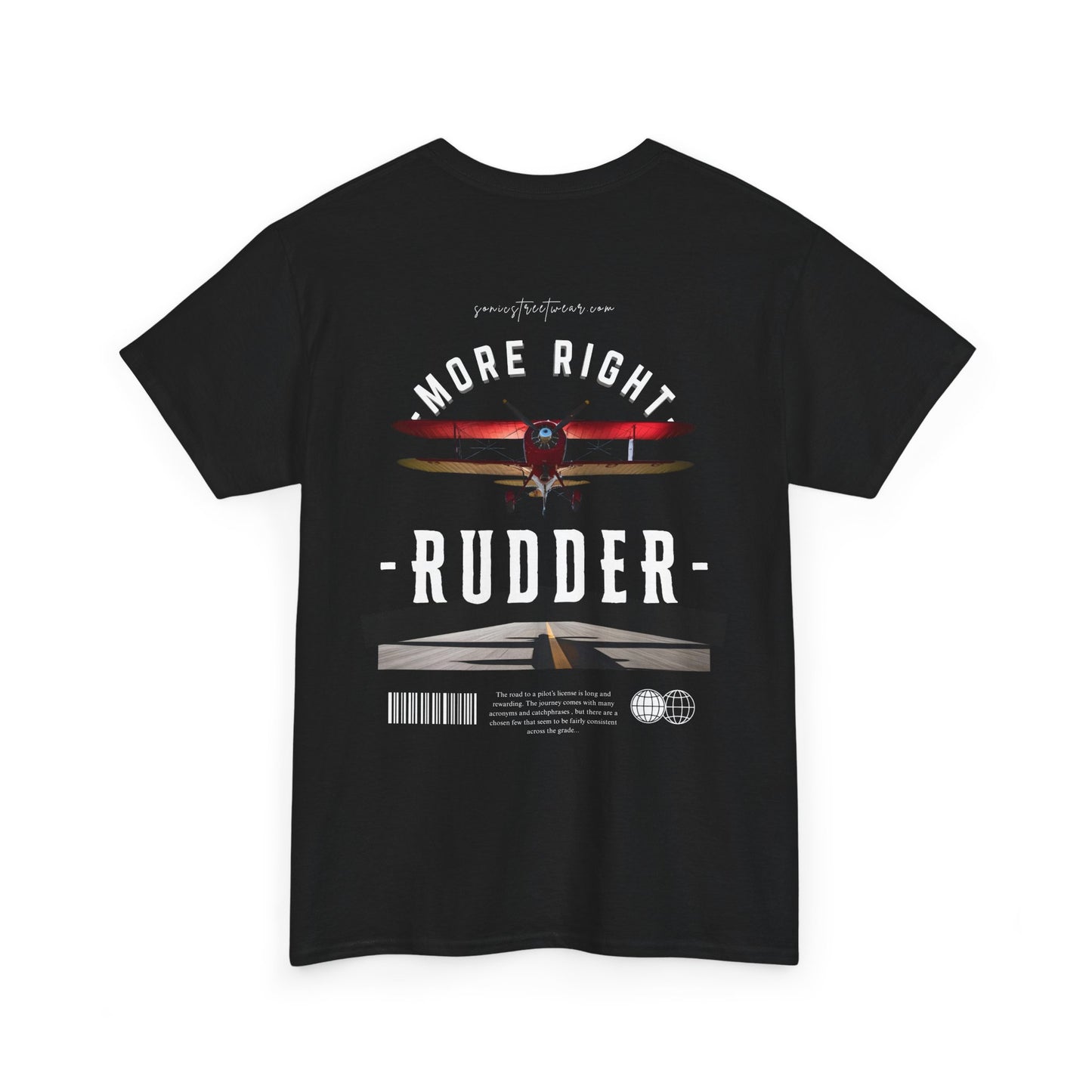 "More Right Rudder" Heavy Graphic T-Shirt