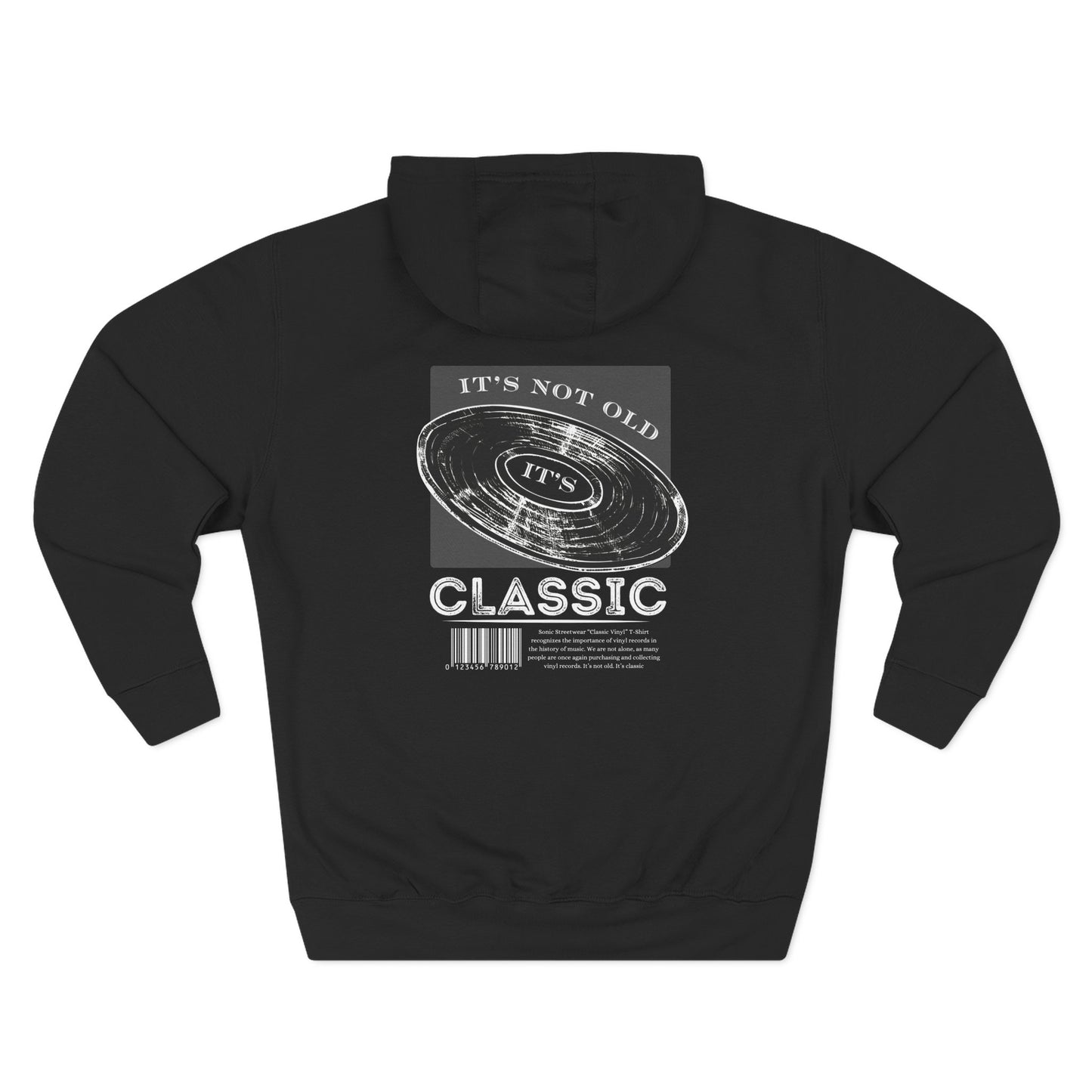 "Classic Vinyl" Graphic Pullover Hoodie
