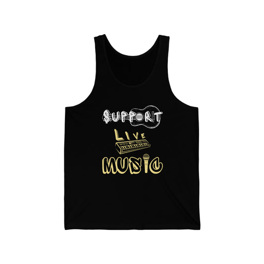 “Support Live Music” Premium Unisex Jersey Tank