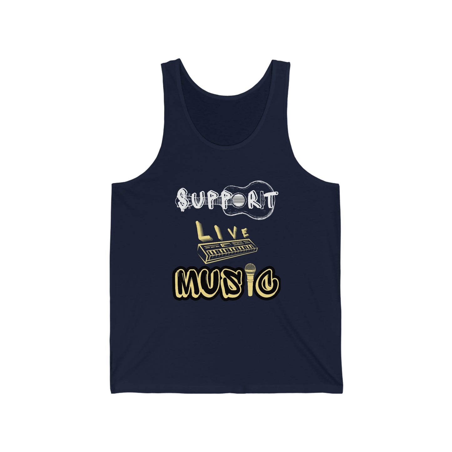 “Support Live Music” Premium Unisex Jersey Tank