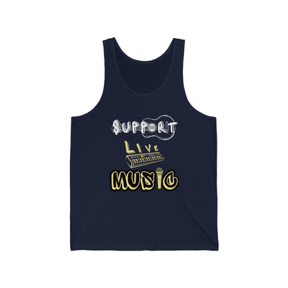 “Support Live Music” Premium Unisex Jersey Tank