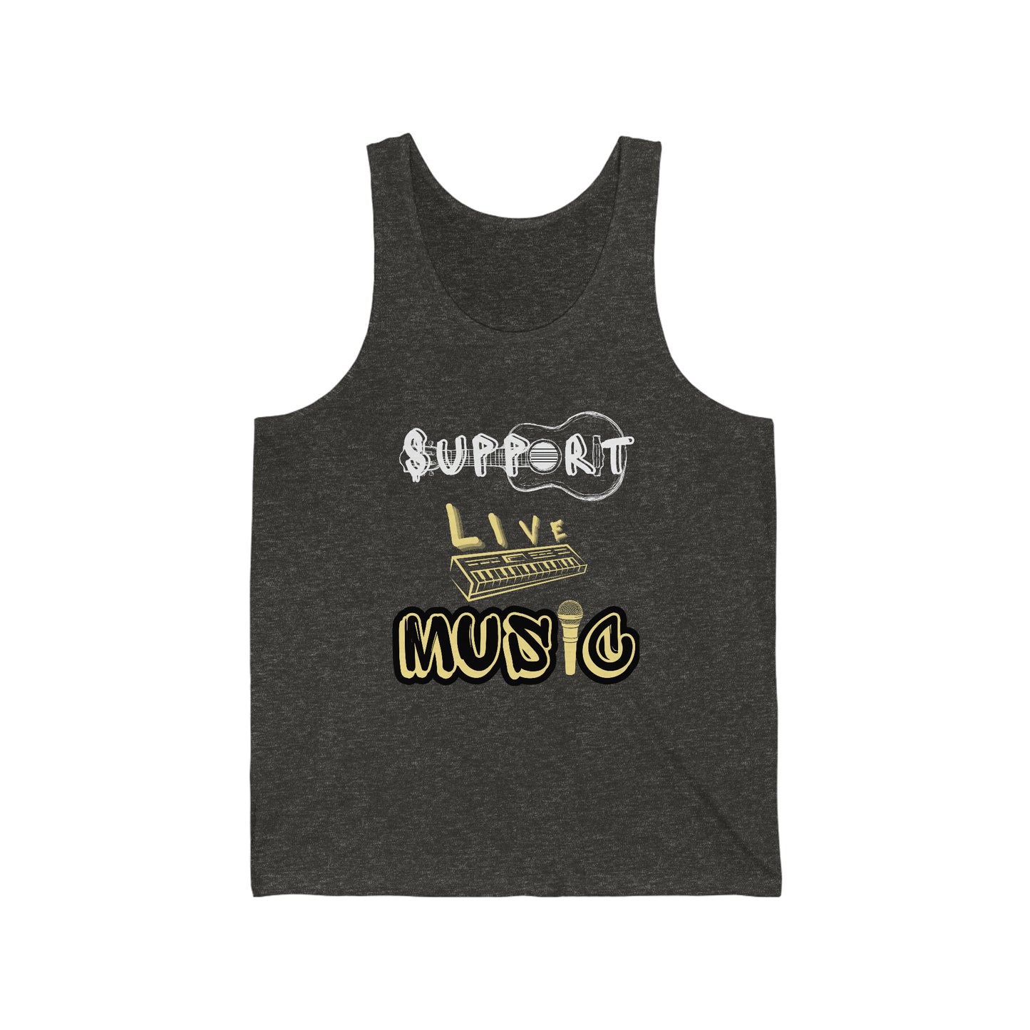 “Support Live Music” Premium Unisex Jersey Tank