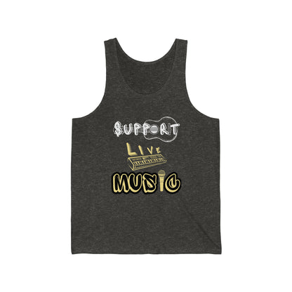 “Support Live Music” Premium Unisex Jersey Tank