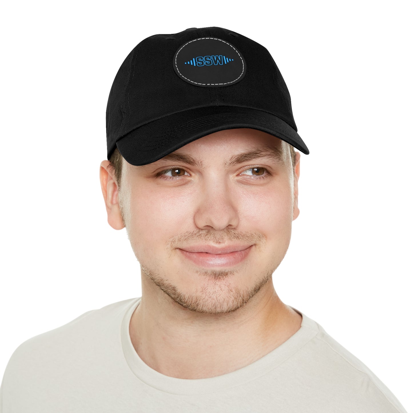 Sonic Streetwear Hat with Leather Patch (Round)