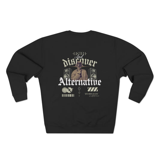 "Discover Alternative Music" Graphic Crewneck Sweatshirt