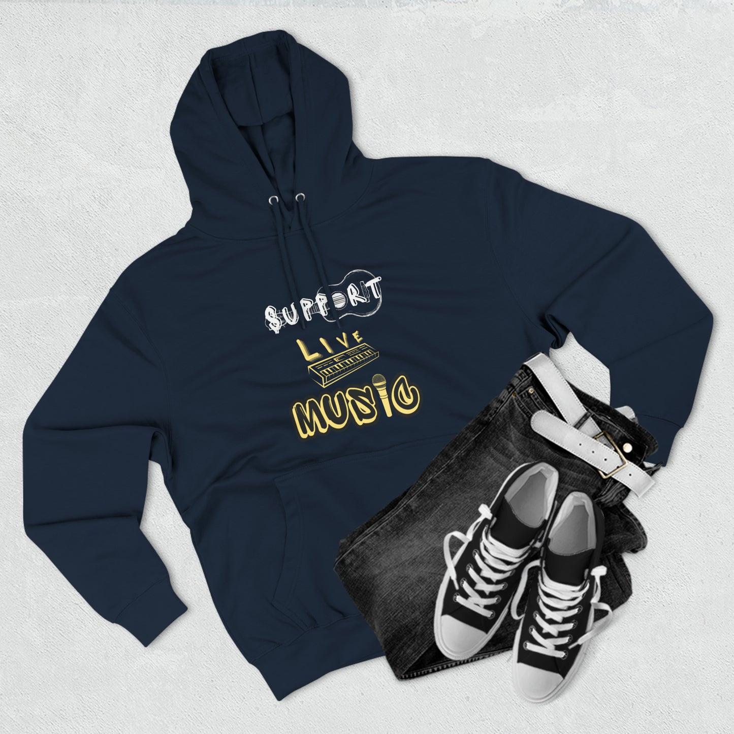 “Support Live Music” Unisex Premium Pullover Hoodie