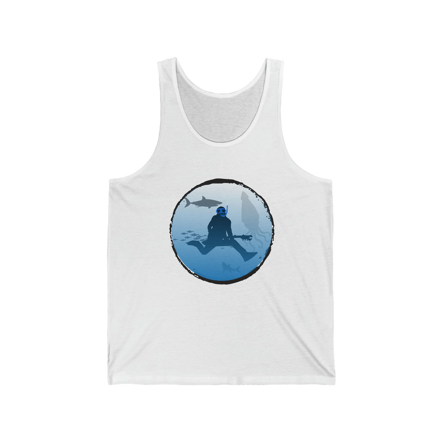 “Scuba Guitar” Premium Unisex Jersey Tank